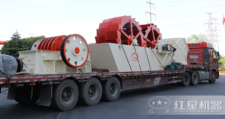礦石錘式破碎機整條生產線發往河北！