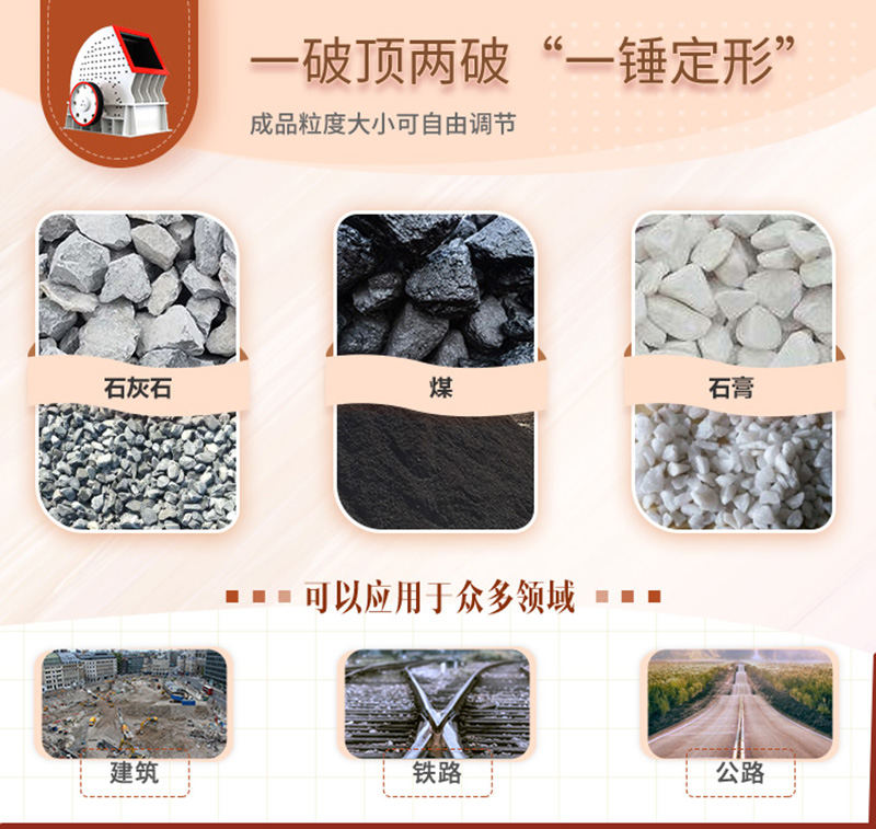 錘破一機兩用，可自成一條生產線